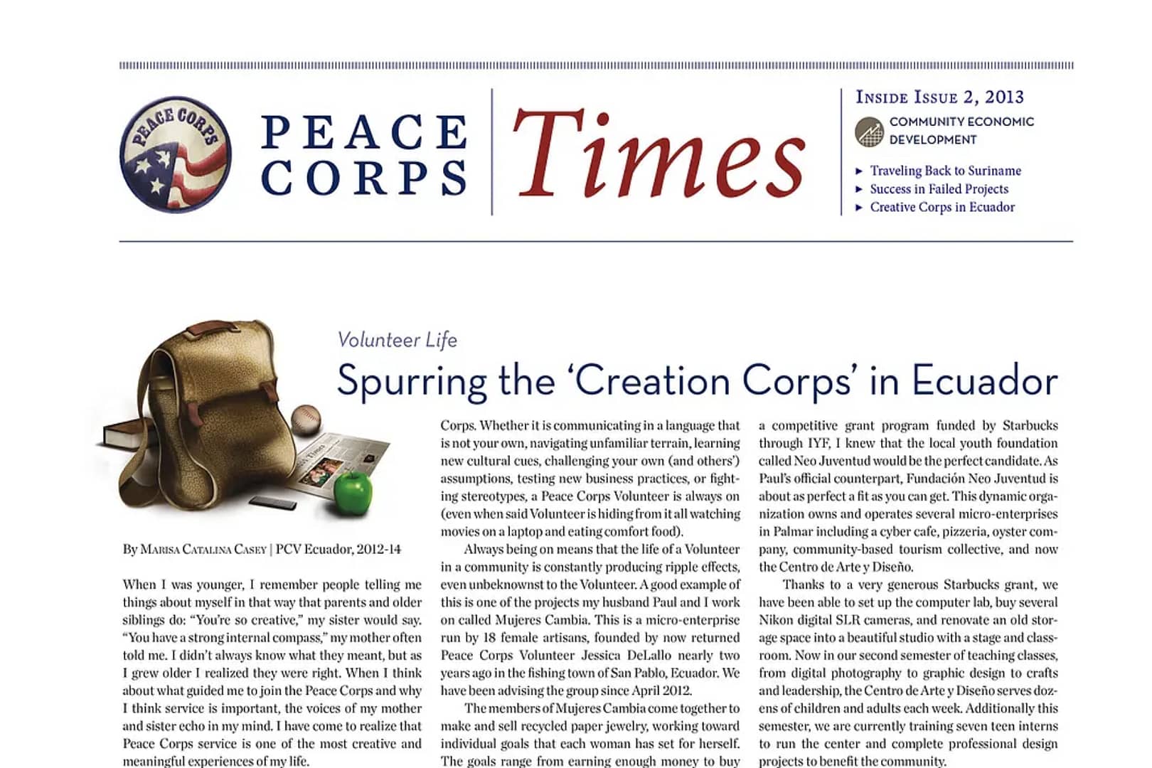 Extra Extra Read All About Mari & Paul in the Peace Corps Times
