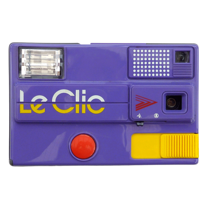Purple Le Clic disc film camera