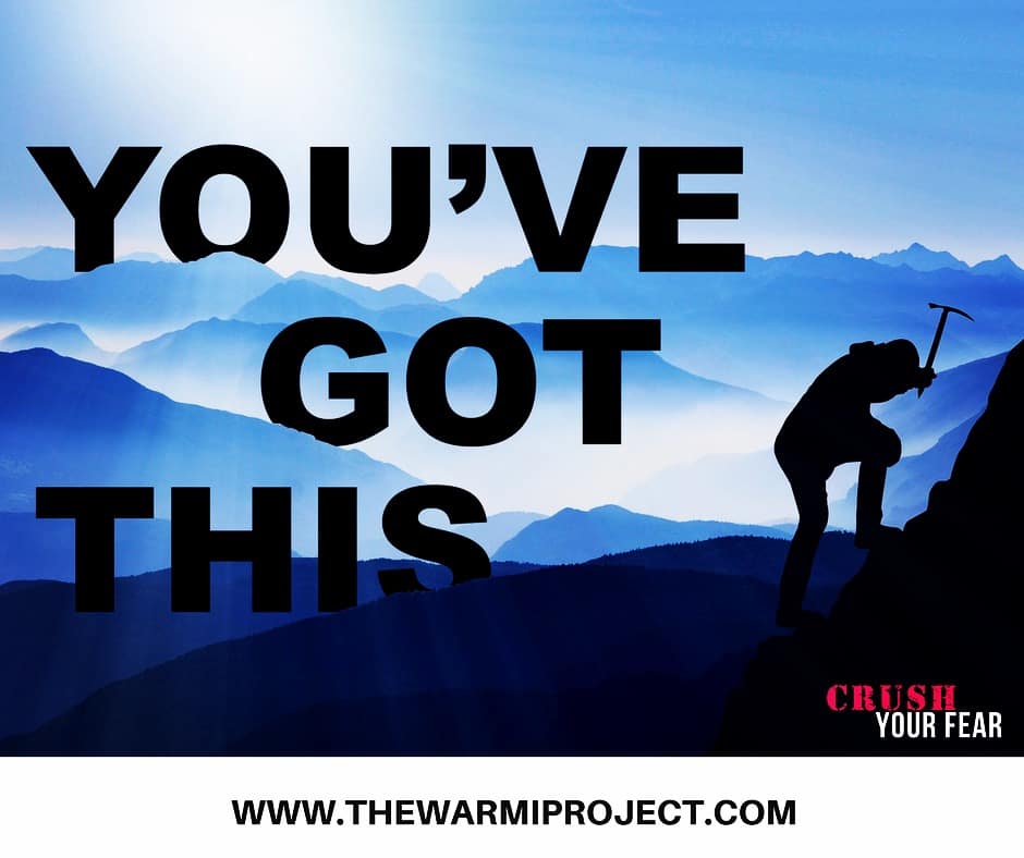 A social media image of a person climbing a mountain and the words, "You've got this"