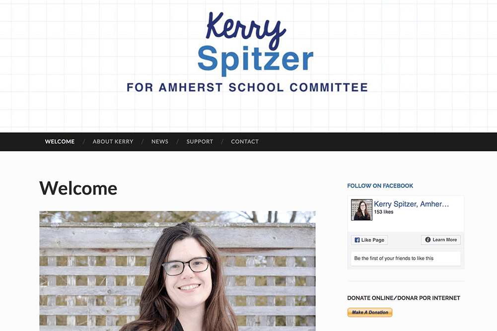 Kerry Spitzer's website running for Amherst School Committee